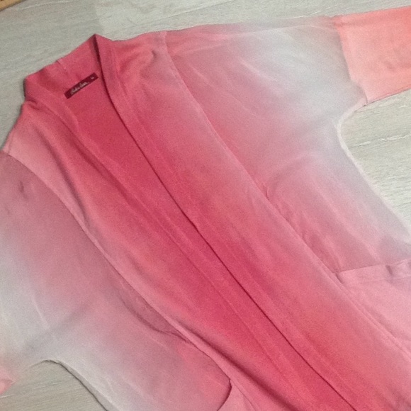 Barbara Lesser peach pink ombré cardigan - Picture 4 of 8